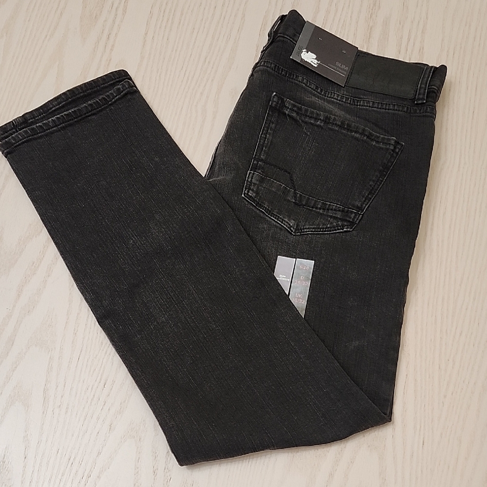 Esprit Men's Dark Gray/Black Slim Fit Jeans